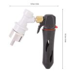 Handheld CO2 Charger Kit Portable CO2 Injector Draft Beer Dispenser Homebrew Soda Keg Charger Essential Beer Brewing Tool with Carbonation Cap(Black)