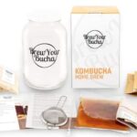 Brew Your Bucha Complete Kombucha Homebrew 1 Gallon Kombucha Starter Kit?for 2 Brews?with Videos, Recipes, Educational Blog, Live Chat Assistance. Includes Scoby Live Culture, Raw Kombucha Jar, & More