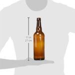 FastRack Beer Bottles Amber Glass Longneck Bottles for Home Brewing 22 oz – Pack of 12 Crown Cap Refillable Beer Bottles Food Grade – ECO Friendly Proudly Made in the USA