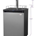 Kegco HBK309S-3K Full-Size Digital Homebrew Kegerator Triple Faucet Stainless with Ball Lock Kegs, Stainless Steel