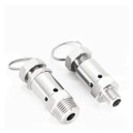 1/4″ 1/2″ Sanitary Adjustable Air Release Pressure Relief Safety Valve Stainless Steel Exhaust Homebrew Air Compressor (Size : 1/2″, Color : 0.1Mpa)