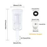 Brewland 6 Packs 3 Piece Airlocks for Fermenting with #6 Stoppers and Grommets, Air Lock Ferment for Beer Wine Making, Home Brew Bubble Airlock for Fermentation Carboy (6 Airlock+4 Bung+8 Grommet Set)