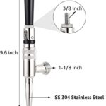 Dbgogo Nitro Tap Stout Faucet, All Stainless Steel Nitrogen Draft Beer Tower Cold Brew Nitro Kegerator Draught Keg Tap with Homebrew Standard Beer Faucet Handle