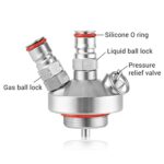 Double Ball Lock Mini Keg Dispenser, Stainless Steel Keg Spear with 40” Beer Hose for Home Brewing Mini Beer Keg Growler