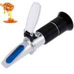 Anpro Brix Refractometer with ATC, ATC Digital Handheld Refractometer for Wine Making and Beer Brewing, Dual Scale-Specific Gravity 1.000-1.130 and Brix 0-32%, Homebrew Kit