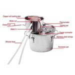 ANZAGA Home Brewing Kit Build-in Thermometer for DIY, Stainless Steel Copper Tube,6l/1.5gal