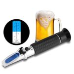Alcohol Refractometer with ATC 0~80% VOL Volume,Professional Handheld Brix for Grape Wine Brewing,Dual Scale Measurement Tool for Making Alcohol Test Winemakers Homebrew