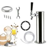 Stainless Steel Tap Faucet Draft Beer Tower, Home Faucet Draft Beer Tower Homebrew Draft Kegerator Tower Beer Dispenser Kit For Home Bar Pub Use Home Draught Beer Pump (1 Faucet)