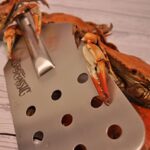 Bayou Classic 1042 42-in Stainless Stir Paddle Perfect for Crawfish and Seafood Boils Durable 42-in Stainless Handle 4-in Wide Perforated Paddle