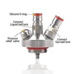 PERA Double Ball Lock Mini Keg Dispenser Keg Growler Spear Stainless Steel Mini Keg Spear Tap Dispenser with 20″ beer hose for Home Brewing Mini Craft Beer Keg Growler