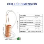 YUEWO 26 ft Copper Immersion Wort Chiller Coil Homebrew for Beer Brewing with Vinyl Tubing, Garden Hose Fitting
