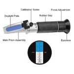 TRZ Refractometer 0-90% Brix Hand held Refractometer to Determine The Sugar Content of Honey Vegetable Oil Syrup Molasses with ATC Function
