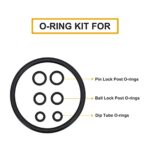 O-Ring kit for Kegco,5 Gasket Sets fits Cornelius Home Brew Keg and Homebrewed with Pride keg Sticker