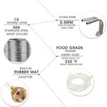 BACOENG Food Grade Super Efficient 5/16″ x 50′ Stainless Steel Wort Chiller