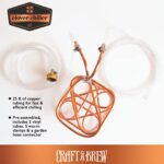 Craft A Brew – Clover Wort Immersion Chiller – For Home Brewing – Includes Copper Immersion Coil, Two Vinyl Tubing Leads, Hose Adapter, and Stainless Steel Worm Clamps – Made in USA – 5 Gallon