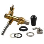 PERA Draft Beer Adjustable Faucet – Gold Flow Controller, Beer faucet, Keg Tap, Chrome Plating Shank G5/8 Tap for Home Brew