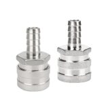 ProMaker 2 Pack 1/2″ Barb Female Stainless Steel Quick Disconnect Home Brew Fitting Connector Homebrewing (1/2” Barb)