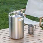 TMCRAFT 170OZ Stainless Steel Mini Keg, Portable beer growler with Exhaust Valve Designed Cap to Keep Beverage Fresh