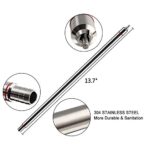 Professional Stainless Steel Spring Loaded Bottle Filler 14″ with 6.5 Feet of Tubing – Beer, Wine, Kombucha with Filler Brush and 6.5 Feet 5/16″ ID of Tubing by Ubrewusa