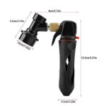 Keg Charger Portable Homebrew Handheld CO2 Charger Injector with Ball Lock for Homebrew Soda Valve Draft Beer Wine Soda Dispenser(Black)