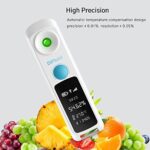 DiFluid Digital Brix Refractometer and Concentration Meter, 0-55% Range, ±0.1% Precision, 0.05% Resolution,Salinity, Waterproof,Rechargeable and Portable, Beer, Wine, Fruit and More
