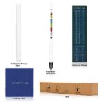 Circrane Triple Scale Hydrometer, Alcohol Hydrometer for Brew Beer, Wine, Mead and Kombucha, ABV, Brix and Gravity Test Kit, Home Brewing Supplies