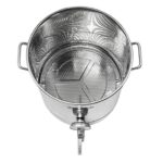 BREWSIE Stainless Steel Home Brew Kettle w/Dual Filtration. Equip with False Bottom Thermometer and Ball Valve for Brewing (16 Gal/ 64 QT)…