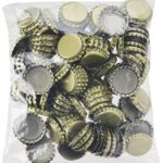 FastRack 144 Oxygen Absorbing Beer Bottle Caps, 26mm US Standard size Pry off Silver Crown Caps for Homebrew, PVC Free Caps for Beer Bottles
