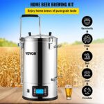 VEVOR 110V Mash Boil Device All-in-One Brewing System, ?14×24.2 in, Silver