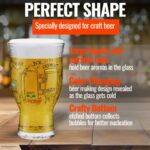 Homebrew Academy Crafty Beer Glass – Color Changing Print – Nucleated Bottom