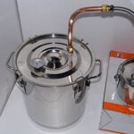 OLizee® 8 Gal Stainless Steel Water Alcohol Distiller Copper Tube 30L Still Spirits Boiler Home Brewing Kit with Thumper Keg
