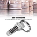 2Pcs Beer Keg Pressure Relief Valve, Homebrew Pressure Relief Valves Safety Durable Pressure Relief Valve Beer Brewing Accessories Easy to Install