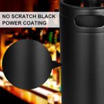64OZ Mini Keg Growler, Stainless Steel Home Keg with No Scratch Matte Black Powder Coated to Keeping Fresh for Homebrew, Craft and Draft Beer