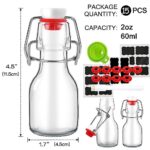 15 Pack 2 oz Swing Top Glass Bottles,Flip Top Mini Beer Brewing Bottles With Airtight Caps for Home Brewing,Kombucha,Beverages,Oil,Vinegar,Soda,Kefir,Limoncello,Homemade liquor,Vanilla extract