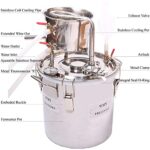 YUEWO 2 Pots Stainless Steel Still 2Gal/10Liters Water Alcohol Distiller Home Brew Kit Wine Making Supplies for DIY Brandy Whisky Vodka Distilled Water, Silver