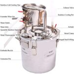 YUEWO 2 Pots Stainless Steel Still 5Gal/20Liters Water Alcohol Distiller Home Brew Kit Wine Making Supplies for DIY Brandy Whisky Vodka Distilled Water, Silver