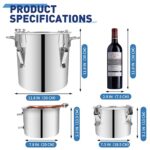 BACOENG 5Gal/20L Alcohol Still Spirits Water Distiller Copper Tube Home Brew Wine Making Kit Stainless Steel Boiler