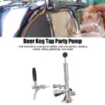 4 Inch Beer Keg Party Pump, Stainless Steel Beer Keg Tap, Reusable Beer Keg, Beer Kegerator Pump for Homebrew Picnic Parties Welcome Parties Wedding Events Family Gatherings