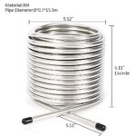 Cooling Coil Pipe, Stainless Steel Immersion Wort Chiller Cooling Coil Pipe for Home Brewing (US Shipping)