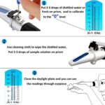 Beer Refractometer for Beer Brewing and Wine Making Wort Refractometer Dual Scale Specific Gravity 1.000-1.120 and 0-32% Brix Hydrometer Homebrew Kit